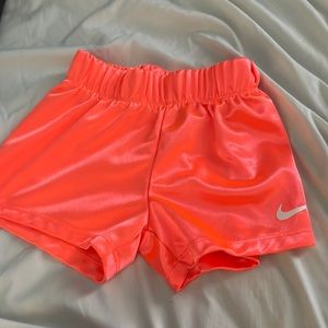 neon orange nike shorts